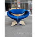 Chaise de ruban et pouf pour meubles de salon